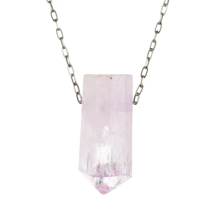Joseph Brooks Necklaces Pink Kunzite Crystal Pendant Necklace
