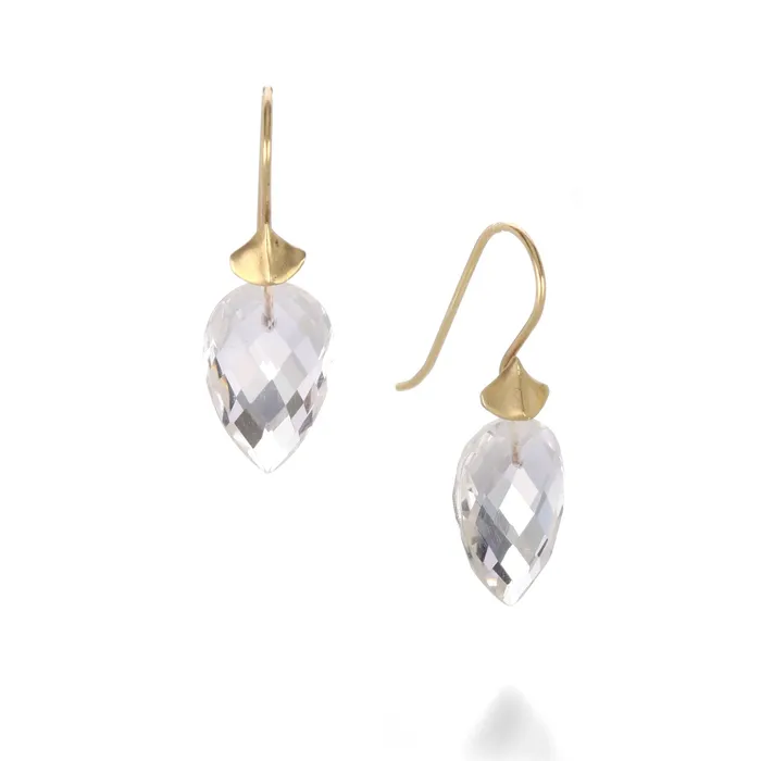 Large Rock Crystal Simple Bug Earrings Annette Ferdinandsen Earrings