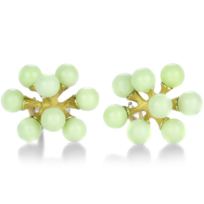 Lemon Chrysoprase Small Jacks Earrings John Iversen Earrings