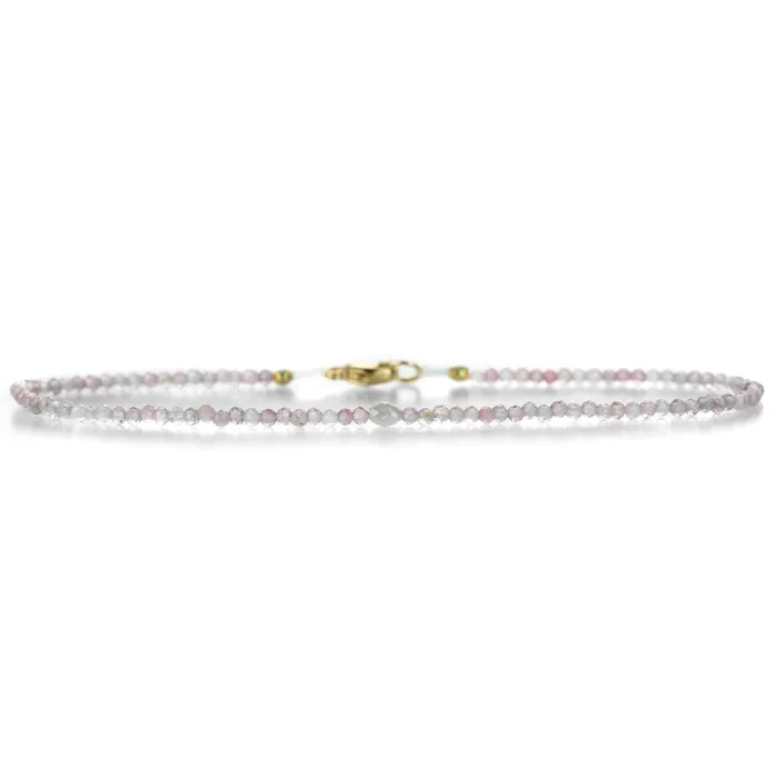 Margaret Solow Bracelets Pink Sapphire and Gray Diamond Beaded Bracelet