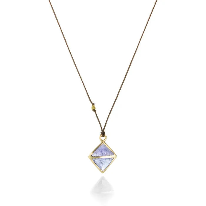 Margaret Solow Double Tanzanite Triangle Necklace Necklaces