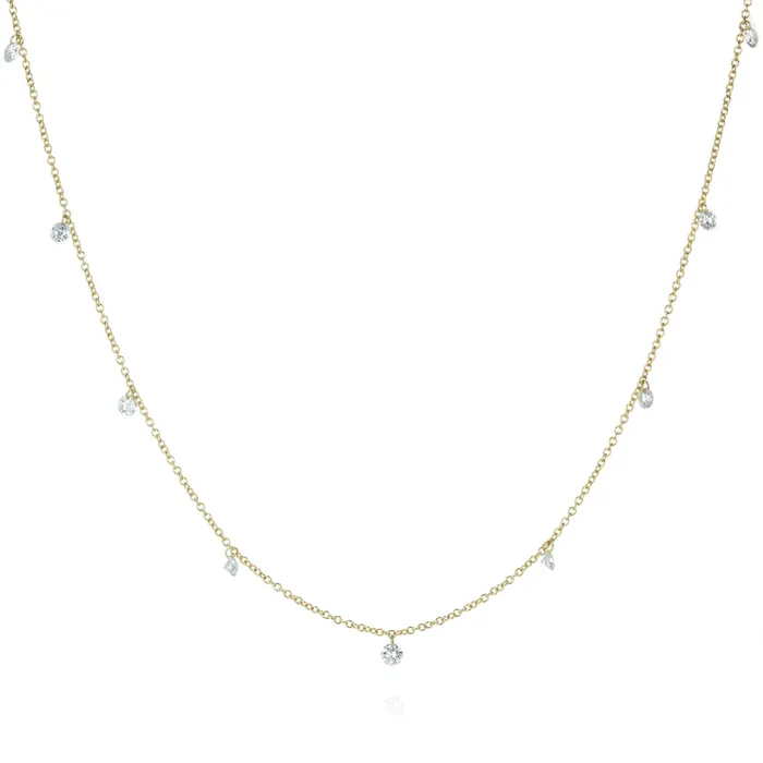 Paul Morelli 9 Stone Floating Diamond Necklace Necklaces