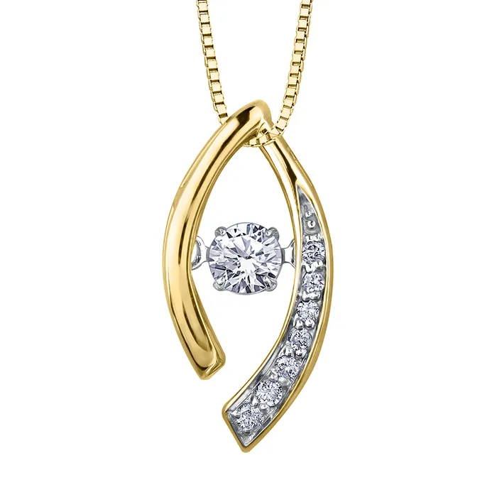 PreStyled Sets Independent Jewellers 14kt Yellow Gold 057cttw Canadian Diamond Pulse Pendant PreStyled Sets Independent Jewellers 14kt Yellow Gold 057cttw Canadian Diamond Pulse Pendant