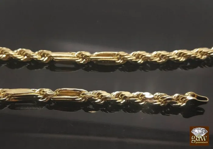 Real 10k Yellow Gold Milano Rope Chain Necklace 5mm 22 inch Free Shipping Sale Gold and Diamond Necklaces
