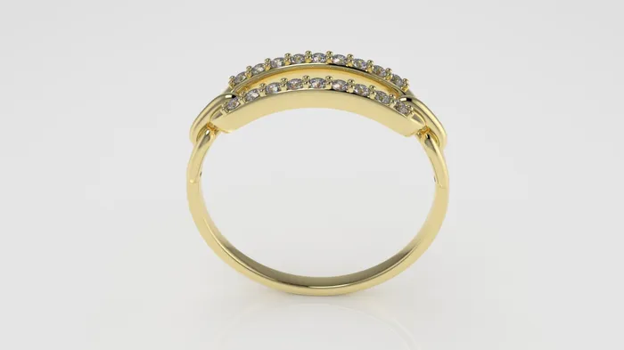 Rings 14K Engagement band Ring with 18 MOISSANITE VS1 13mm each shape rectangular JCM DESIGN JEWELRY