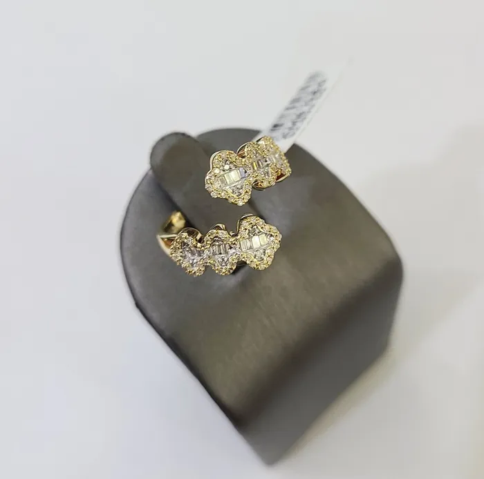 Rings Gold and Diamond Real 10k Yellow Gold Diamond Ladies Ring Women Casual Engagement Wedding