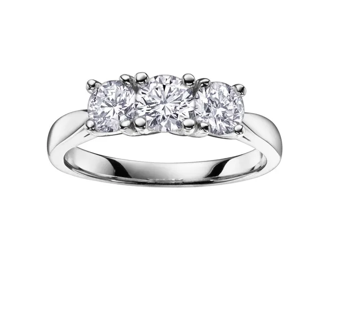 Rings Independent Jewellers 14kt White Gold Three Across 050cttw Round Diamond Ring Rings Independent Jewellers 14kt White Gold Three Across 050cttw Round Diamond Ring