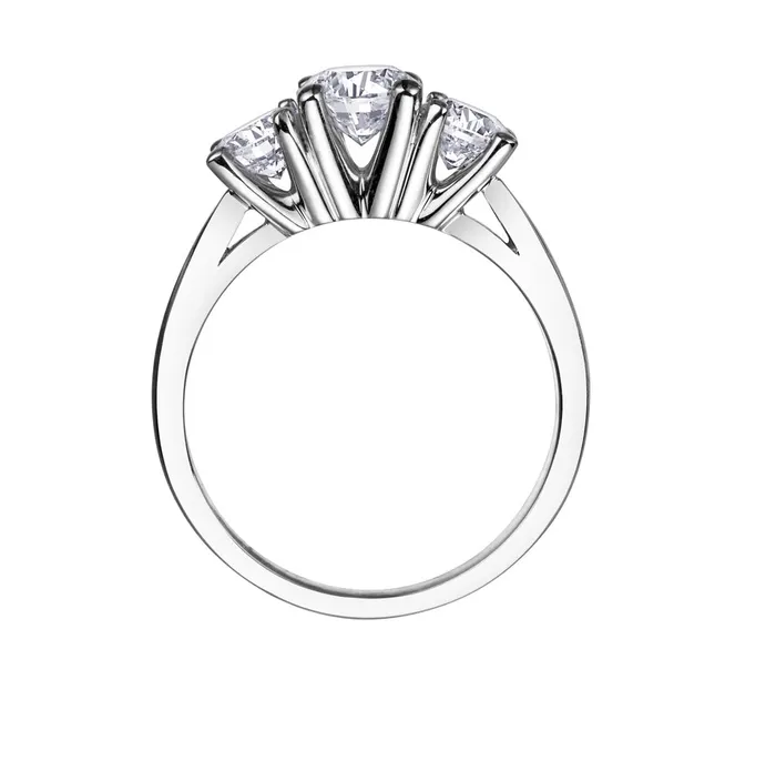 Rings Independent Jewellers 14kt White Gold Three Across 050cttw Round Diamond Ring Rings Independent Jewellers 14kt White Gold Three Across 050cttw Round Diamond Ring