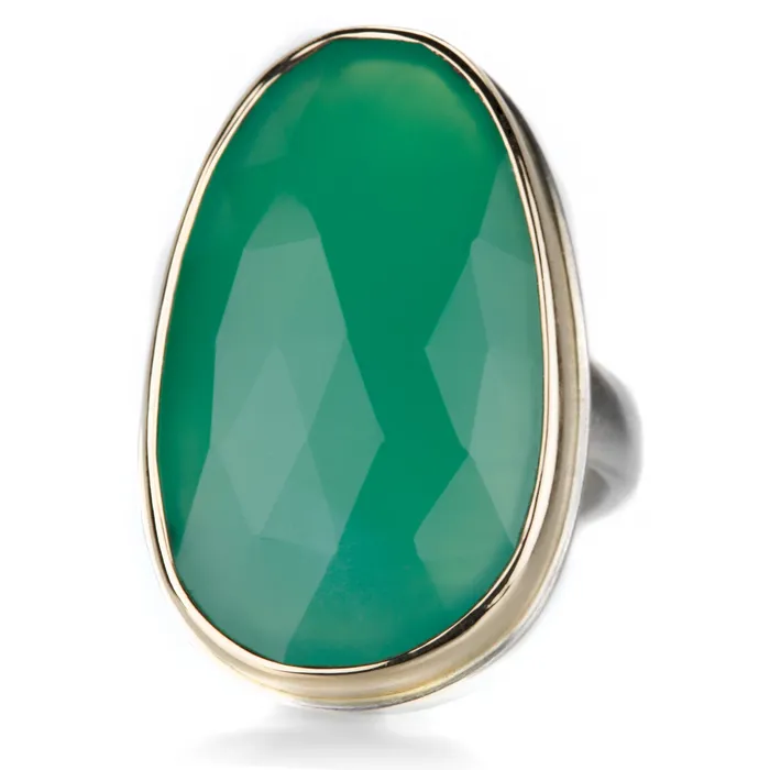 Rings Jamie Joseph Asymmetrical Rose Cut Chrysoprase Ring