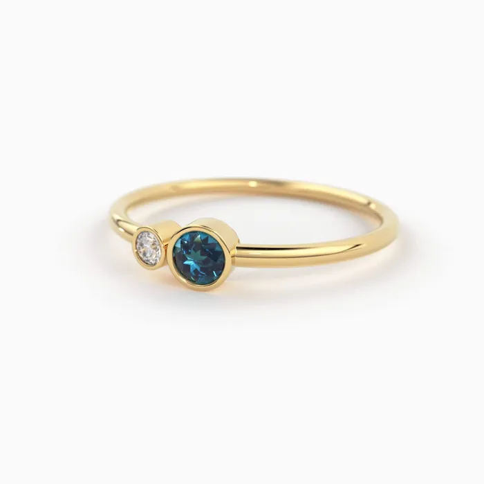 Rings London Blue Topaz and Diamond Birthstone Ring 14K Gold London Blue Topaz and Diamond Gift for Her December Birthstone Ring Jalvi Co Rings London Blue Topaz and Diamond Birthstone Ring 14K Gold London Blue Topaz and Diamond Gift for Her December Birthstone Ring Jalvi Co