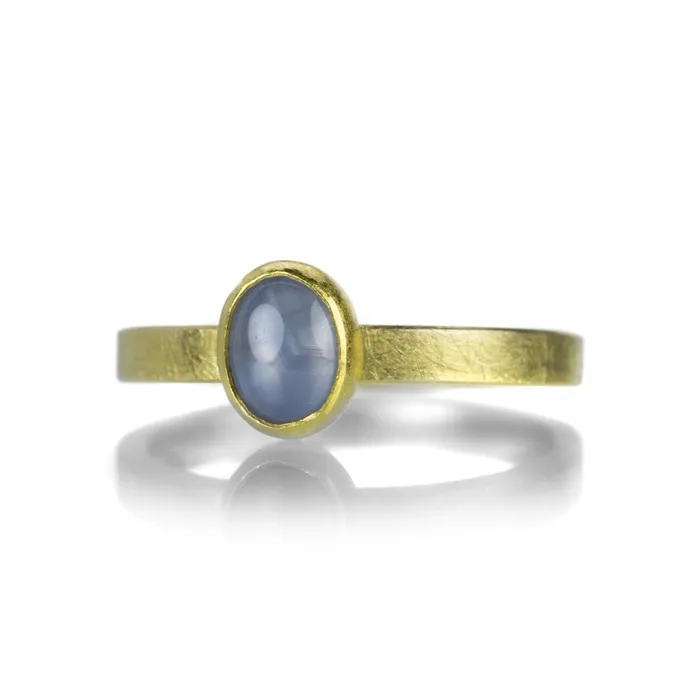Rings Petra Class Small Oval Blue Star Sapphire Ring