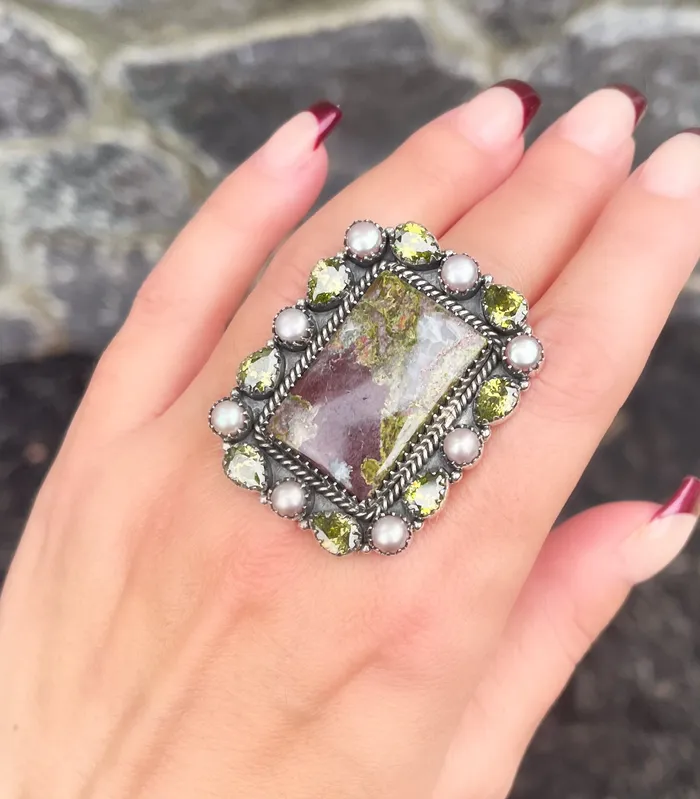 Rings Sophiareneboutiquecom Sterling Silver Copper Ore Pearl Crystal Cluster Ring Rings Sophiareneboutiquecom Sterling Silver Copper Ore Pearl Crystal Cluster Ring