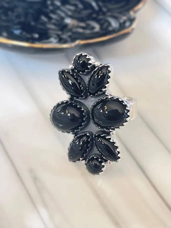 Rings Sterling Silver Black Onyx Custom Multi Stone Ring Sophiareneboutiquecom Rings Sterling Silver Black Onyx Custom Multi Stone Ring Sophiareneboutiquecom