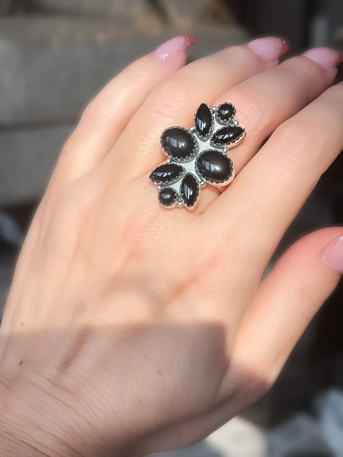 Rings Sterling Silver Black Onyx Custom Multi Stone Ring Sophiareneboutiquecom Rings Sterling Silver Black Onyx Custom Multi Stone Ring Sophiareneboutiquecom