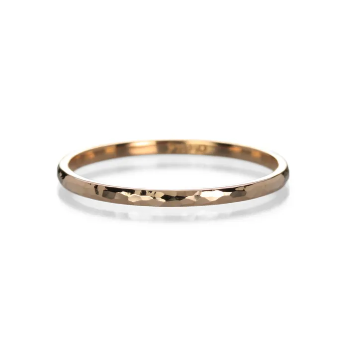 Rose Gold Hammered Band Anne Sportun Rings