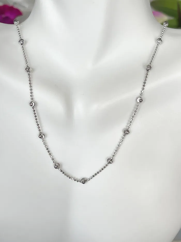 Sophiareneboutiquecom Necklaces Sterling Silver Ball And Chain Necklace