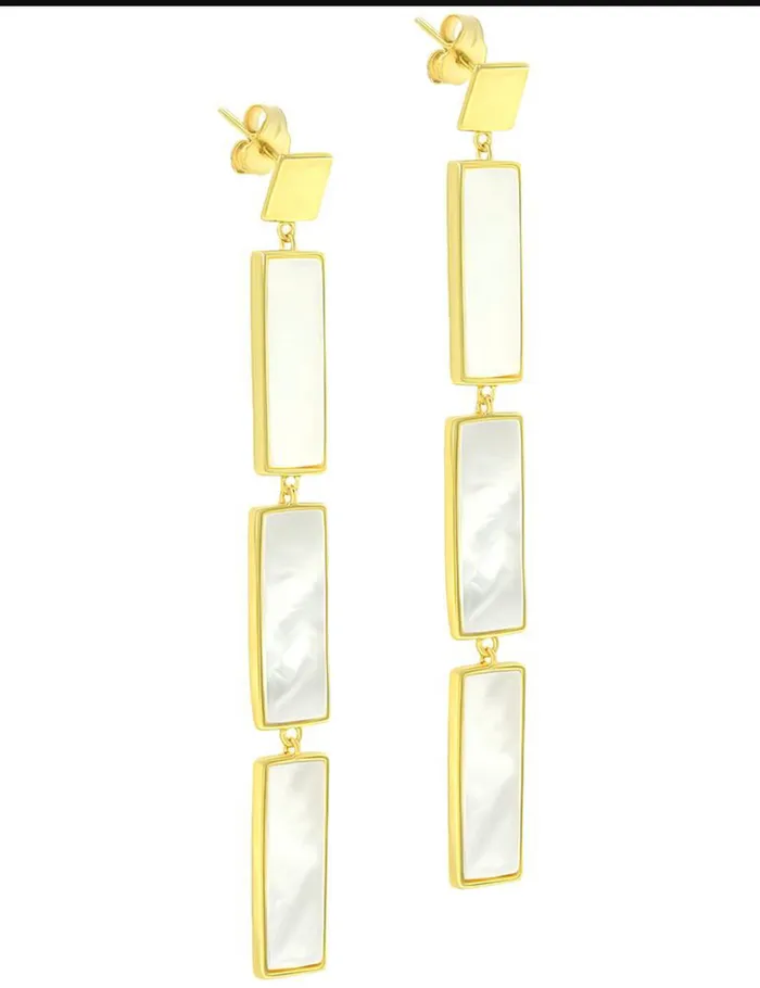 Sterling Silver Gold Dipped Shell Earrings Sophiareneboutique Earrings