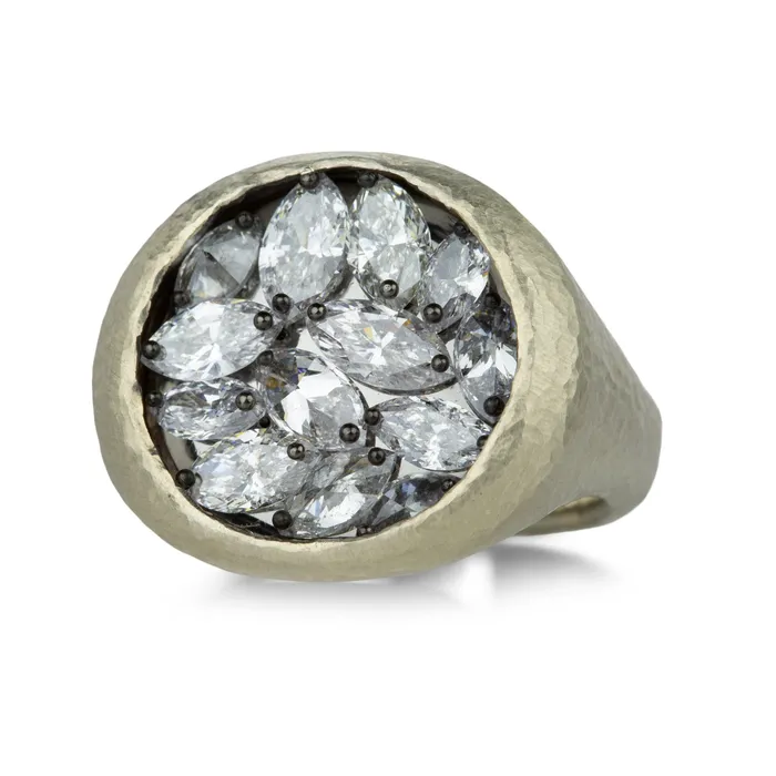 Todd Pownell Rings One of a Kind Marquise Diamond Ring