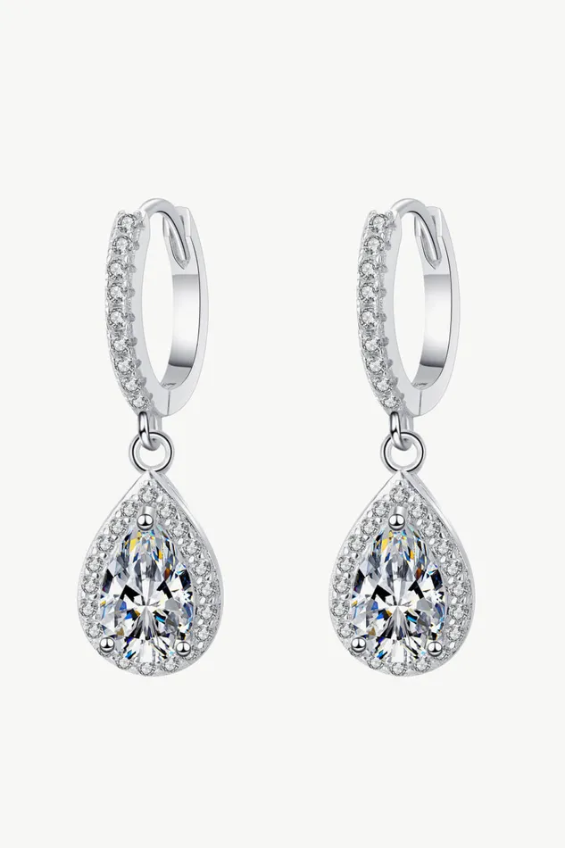 Trendsi Earrings Moissanite Teardrop Earrings
