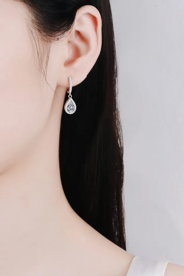 Trendsi Earrings Moissanite Teardrop Earrings