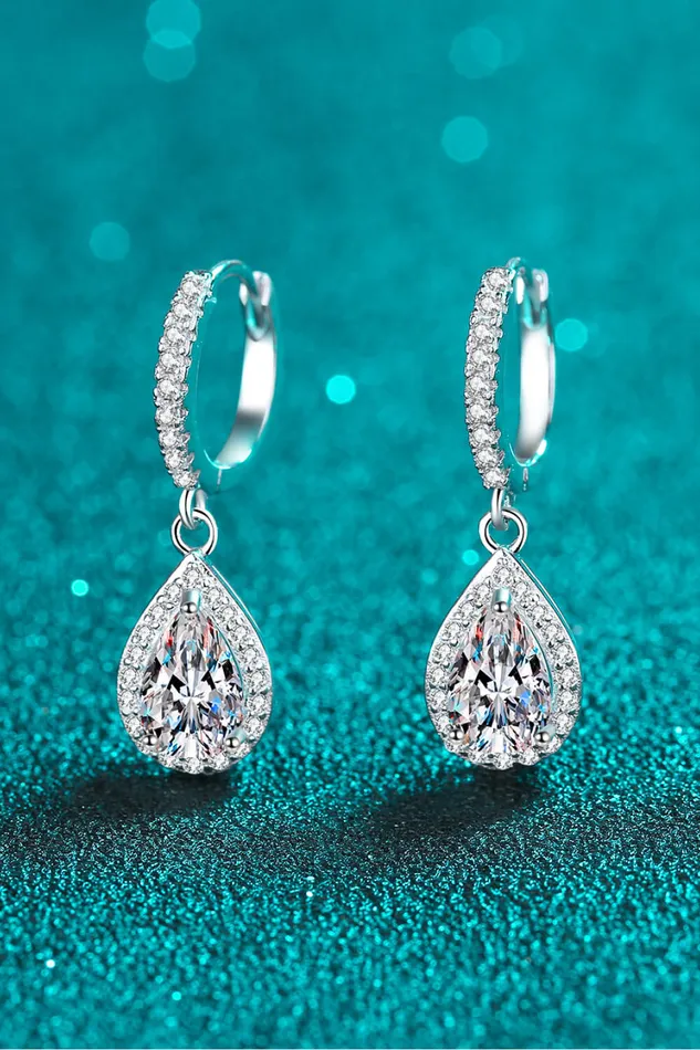 Trendsi Earrings Moissanite Teardrop Earrings