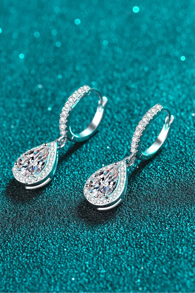 Trendsi Earrings Moissanite Teardrop Earrings