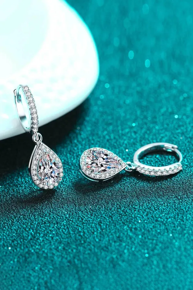 Trendsi Earrings Moissanite Teardrop Earrings