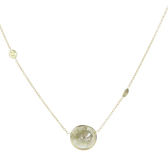 Victoria Cunningham Round Diamond Slice Pendant Necklace Necklaces