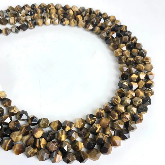 Yonyang Handicraft Earrings Tigers Eye StarCut