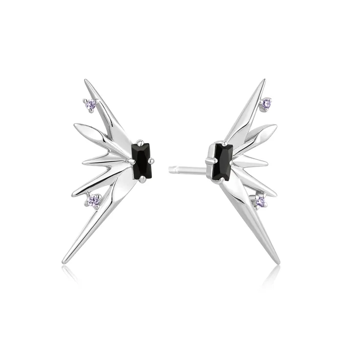 Ania Haie Earrings Polished Punk Silver Statement Spike Stud Earrings