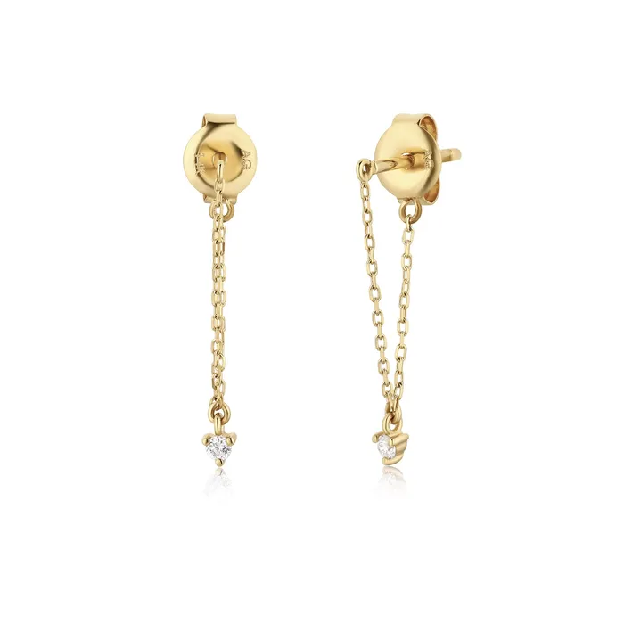 Aurelie Gi Earrings LAUREL Diamond Chain Earrings