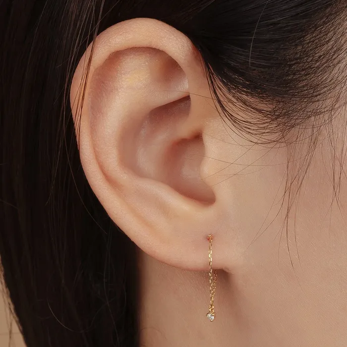 Aurelie Gi Earrings LAUREL Diamond Chain Earrings