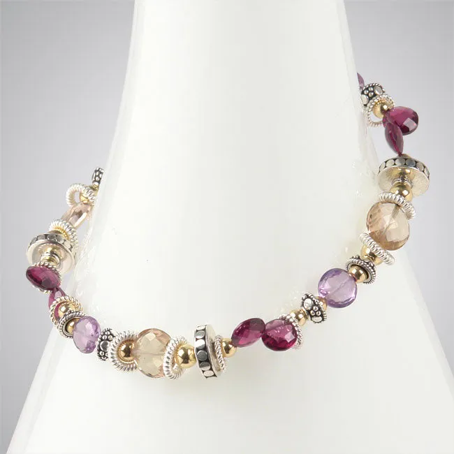 Bracelets Rhodolite Garnet Amethyst Champagne Citrine Bracelet 256506 Elisa Ilana Bracelets Rhodolite Garnet Amethyst Champagne Citrine Bracelet 256506 Elisa Ilana