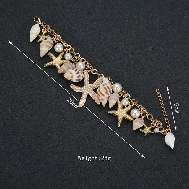 Bracelets sparklingselections New Fashion Tidal Marine Shells And Starfish Charm Bracelet Bracelets sparklingselections New Fashion Tidal Marine Shells And Starfish Charm Bracelet