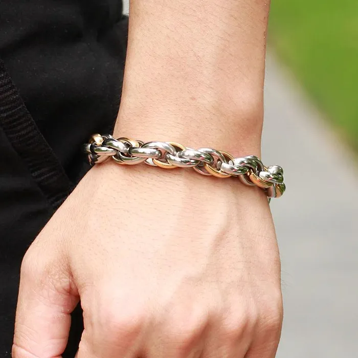 Bracelets sparklingselections Twisted Chain Men Bracelet Bracelets sparklingselections Twisted Chain Men Bracelet