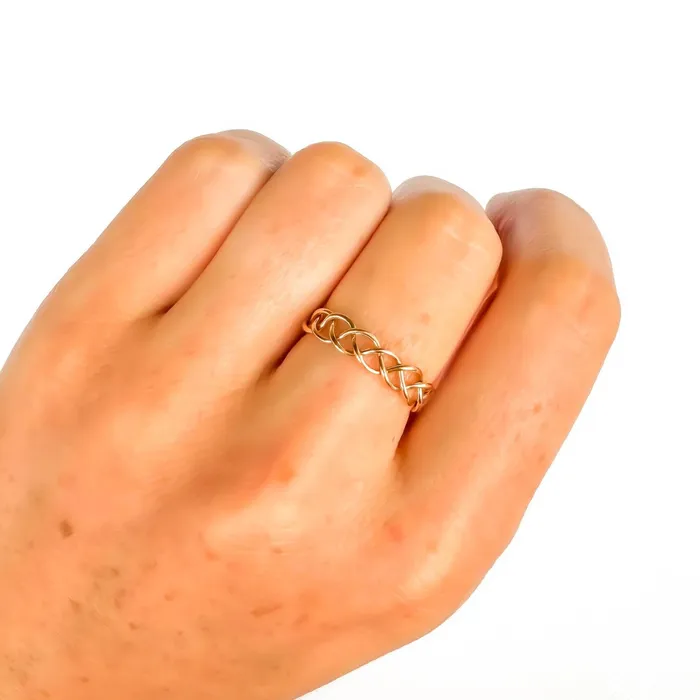 Braid Ring 14K Gold Filled Hoops By Hand Rings
