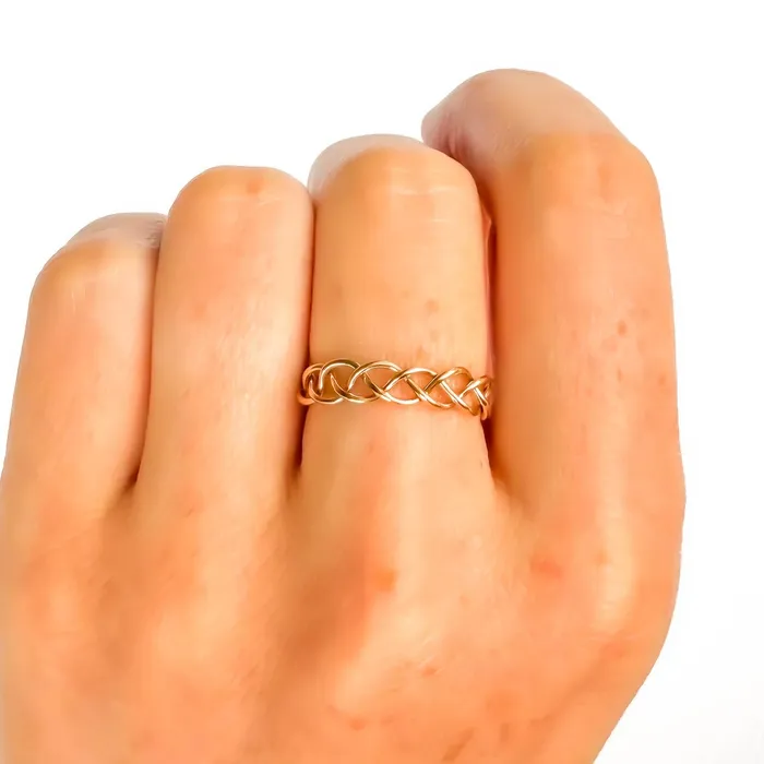 Braid Ring 14K Gold Filled Hoops By Hand Rings