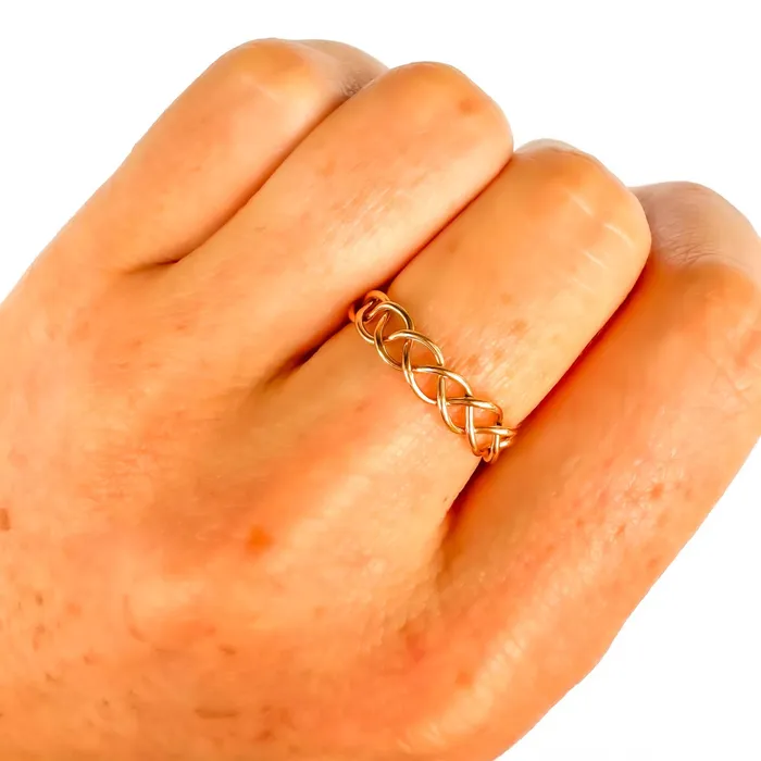 Braid Ring 14K Gold Filled Hoops By Hand Rings