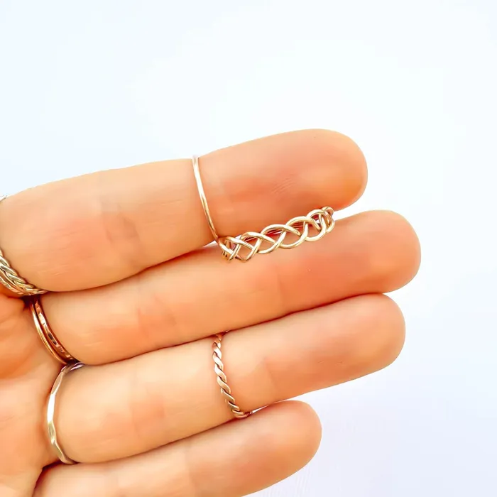 Braid Ring 14K Gold Filled Hoops By Hand Rings