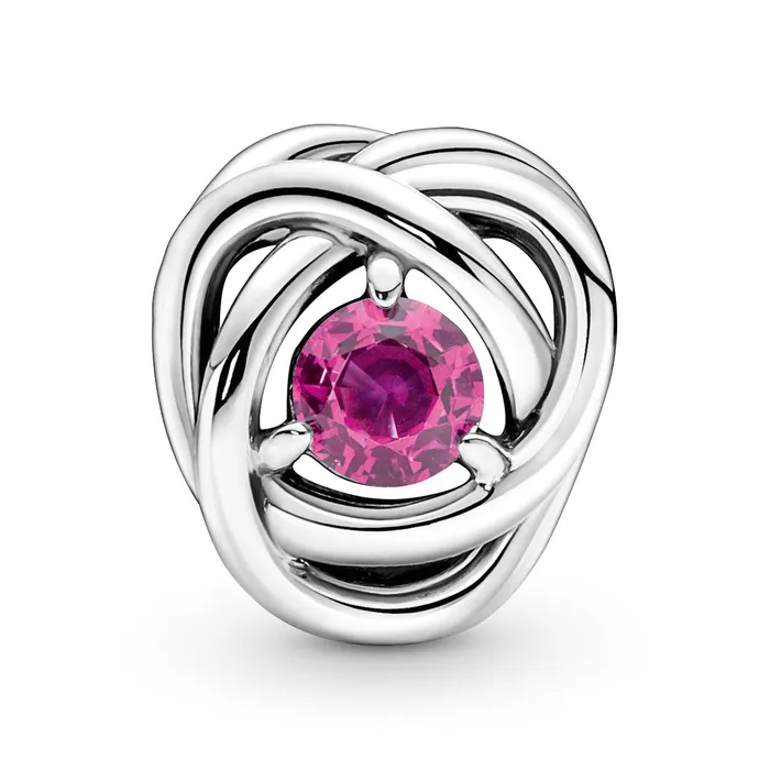 Charm Necklaces Pandora Pandora October Pink Eternity Circle Charm Charm Necklaces Pandora Pandora October Pink Eternity Circle Charm