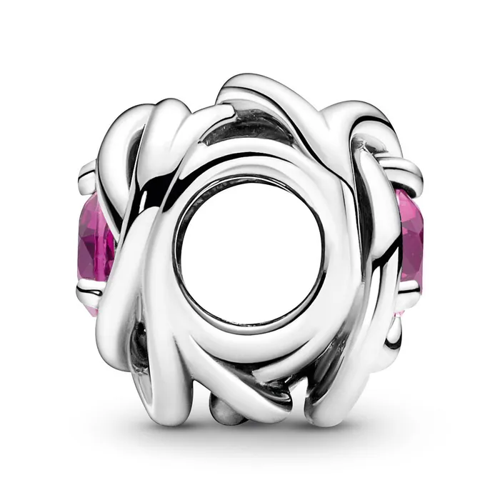 Charm Necklaces Pandora Pandora October Pink Eternity Circle Charm Charm Necklaces Pandora Pandora October Pink Eternity Circle Charm