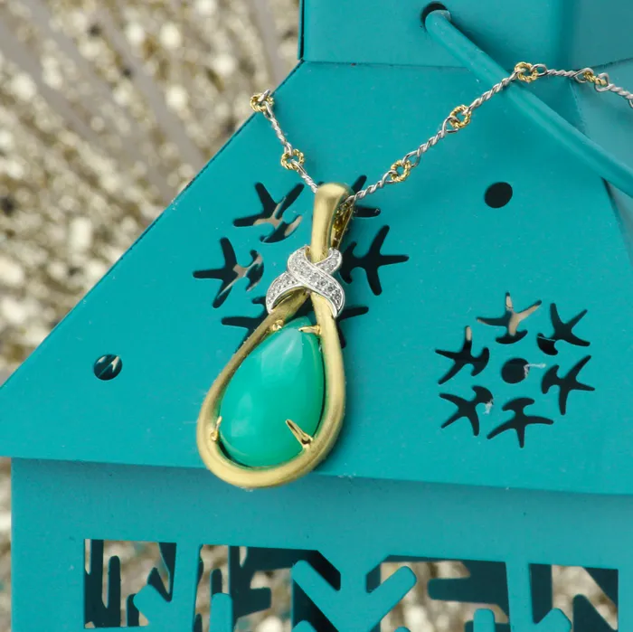 Chrysoprase Pendant Necklace344996 Frederic Sage Necklaces