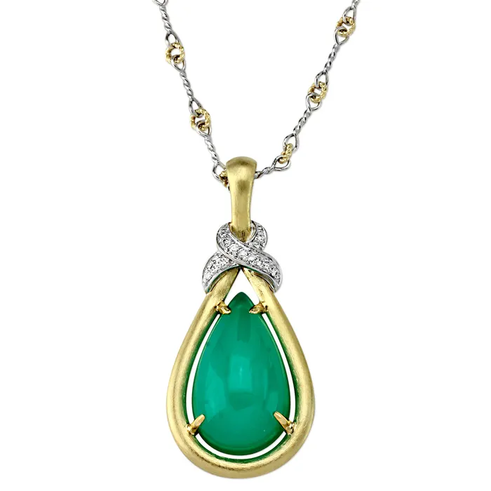 Chrysoprase Pendant Necklace344996 Frederic Sage Necklaces