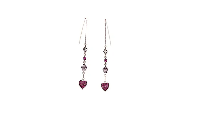 Earrings sparklingselections Cute Romantic Long Heart Drop Earrings Dangle For Women Earrings sparklingselections Cute Romantic Long Heart Drop Earrings Dangle For Women