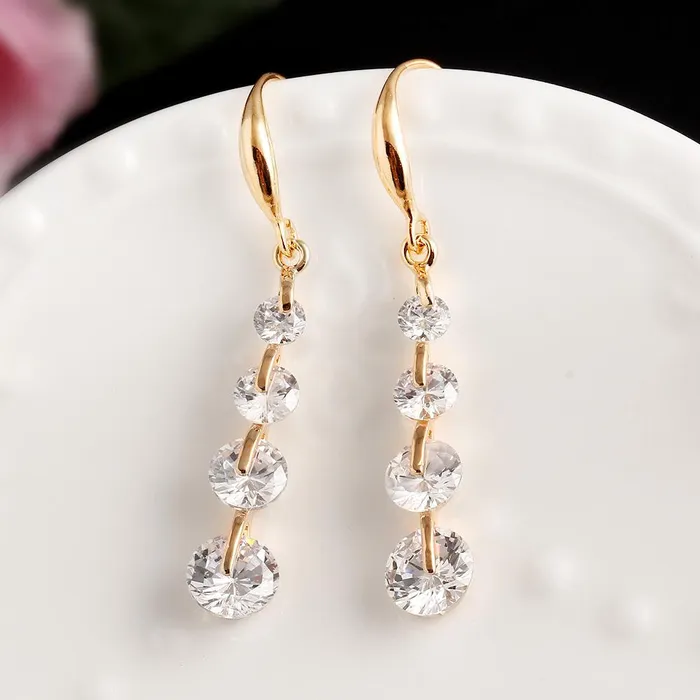 Earrings Water Drop Zircon Drop Dangle Earrings for Women sparklingselections Earrings Water Drop Zircon Drop Dangle Earrings for Women sparklingselections