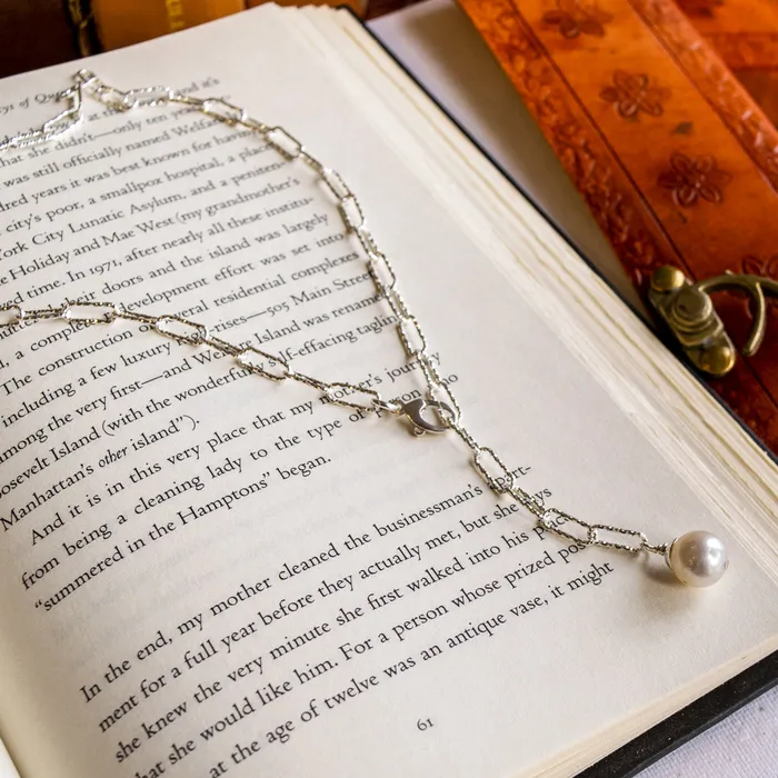 Elisa Ilana Diamond Cut Adjustable Paperclip Y Necklace Necklaces