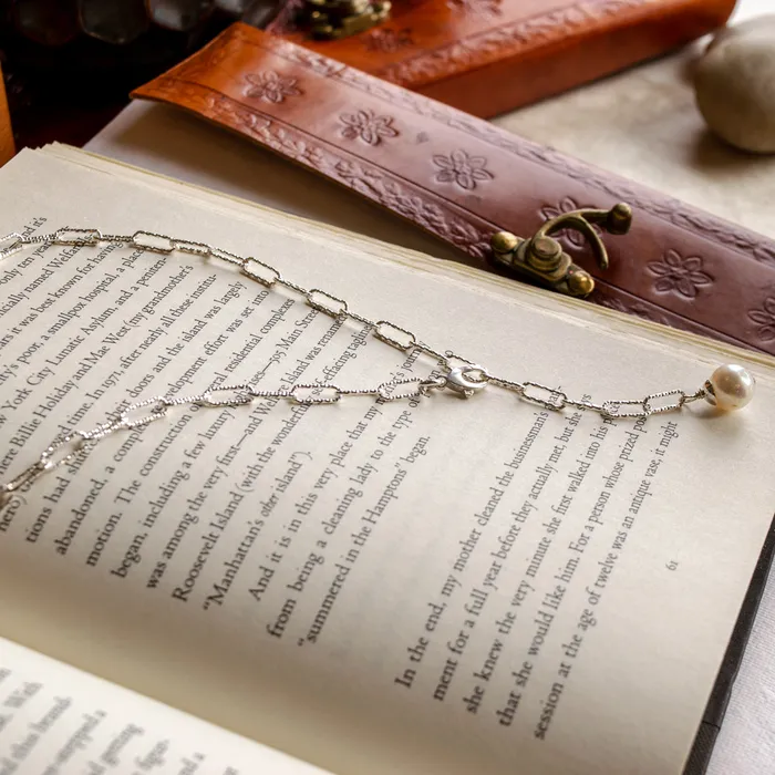 Elisa Ilana Diamond Cut Adjustable Paperclip Y Necklace Necklaces