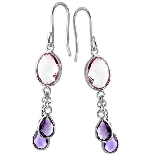Elisa Ilana Earrings Amethyst Dangle Earrings 338633