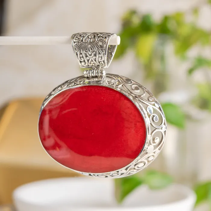 Elisa Ilana Necklaces 2x2 Sterling Silver Oval Pendant