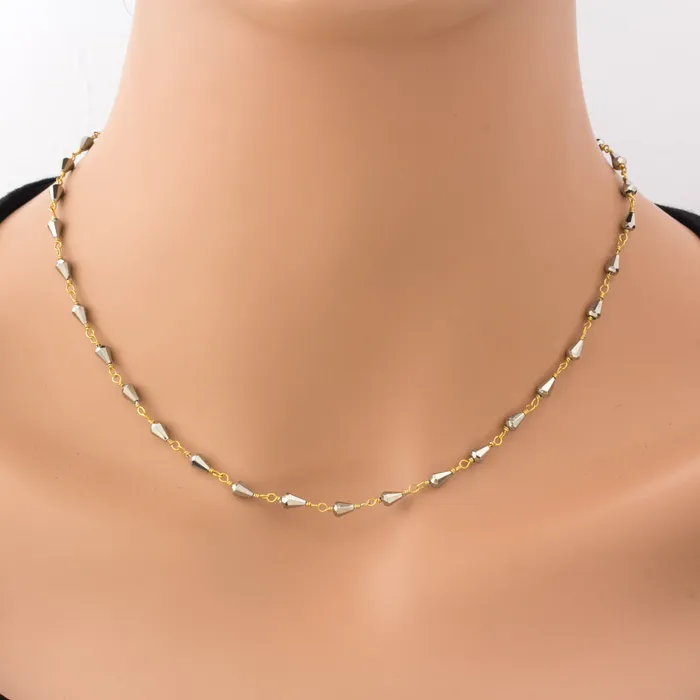 Elisa Ilana Necklaces Petite Hematite Necklace Elisa Ilana Necklaces Petite Hematite Necklace